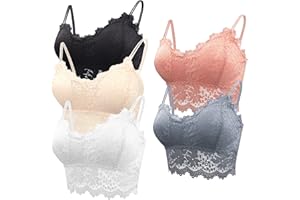 Maeau Brassière de Sport Femme Lot de 1/3/5 pcs Soutien Gorge sans Armature Femme Brassière en Dentelle Femme Bralette de Sport Femme Multi-Couleurs