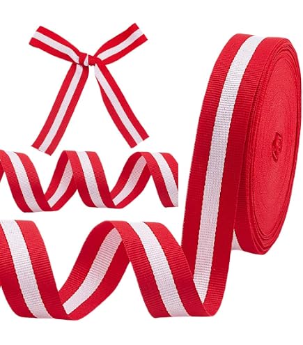 PH PandaHall Trikolore Band, Rot-weiß-grün, 4 Cm X 45,7 M – Dekorationsband Für Geschenke & Partys