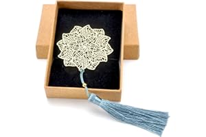 BRISKORE Marcapaginas Originales de Metal con Flecos Azules, Regalos para Lectores Punto de Libro, Puntos de Libro Originales Marcapaginas Personalizado, Marcadores de Libros para Adultos, Niños y Estudiantes