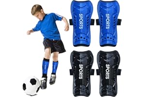 ITYOOS 2 Paia Parastinchi Calcio Bambino Equipaggiamento da Calcio per Bambini Parastinchi per Bambini con Caviglie da Calcio per Ridurre Gli Urti e Le Lesioni al Polpaccio