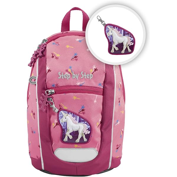 Schneiders Kinderrucksack Berry Bubble – 11 Liter, 3 Fächer, Wasserabweisend, Mit Pailletten-Anhänger