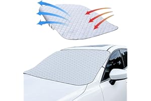 LAUREL & MASON Car Windscreen Cover, Windshield Cover UV Sunshade Sun Visor & Frost Ice Snow Dust Window Protector, Foldable Removable (Windscreen Cover)