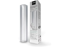 CASO Rouleaux de film professionnel 40x1000 cm / 1 rouleau, pour toutes les machines sous vide, sans BPA,150µm, résistant à l'ébullition, sous vide, réutilisable, autocollant Food Manager inclus