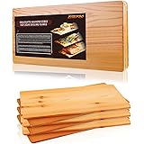 TRUSTTO Grillbretter, Zedernholzbrett zum Grillen, Räucherbretter aus Zedernholz hergestellt aus 100% natürlichem Red Zedernh