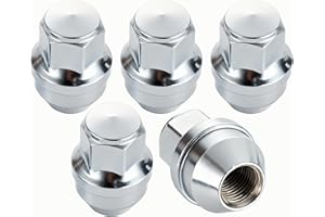 ERMWALR 5Pcs Wheel Lug Nuts Set M14 x 1.5 for Ford Transit Mk8 Transit Tourneo Custom Chrome Car Locking Wheel Nuts Replacement 5196786