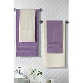 Riona Pamuklu 50x90-70x140 cm 4'l&uuml; Banyo Havlu Seti (Krem)
