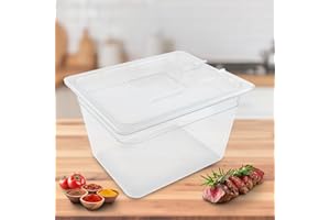 ‎HEIDENFELD Heidenfeld SVS11 Sous Vide Garer Behälter - Extra groß 32.0 x 26.5 x 20.0 cm - Deckel - Rack - Komplett Set - Volumen 11l - Sous-Vide Stick Zubehör - Kitchen aid (Behälter-Set)