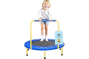 VEVOR Trampolina dziecięca 0,9 m, trampolina 91,4 cm, trampolina dla maluchów, składana mini trampolina dziecięca z uchwytem z pianki, trampolina rekreacyjna, dzieci w wieku od 3 lat