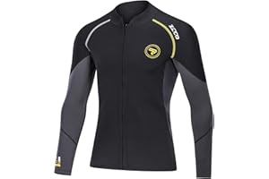 ZCCO Traje de Neopreno 1.5mm/3mm Chaqueta con Cremallera - Chaqueta de Buceo de Manga Larga para Hombres y Mujeres para natación, Buceo con Tubo, Submarinismo y Surf