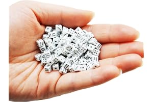 SmartDealsPro 100 mini tärningar i kvadratisk form, sorterade D6, för kasino-tema aktiviteter, bordsspel, matematikundervisni