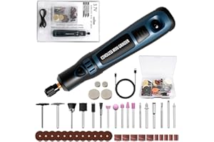 GBFORMAT Penna per Incisione Elettrica con 50 Bit, Senza Fili Mini Trapano Utensile Rotante Multifunzione, Ricaricabile USB Strumenti Rotanti Portatile Per Incidere, Forare, Tagliare, Smerigliare