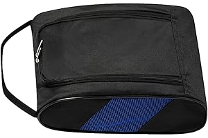 Teksome Golfschuhtasche, Golfschuhtasche Herren Damen, atmungsaktive Golfschuh-Tragetaschen für Socken, Tees, Golfbälle Damen und Herren, blau, 1
