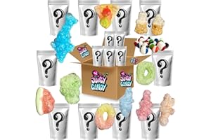 JUICY CANDY Freeze Dried Candy Box | Gefriergetrocknete Süßigkeiten Box | Gefriergetrocknete Süßigkeiten (15 Tüten)