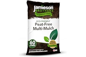 Jamieson Brothers Peat Free Multi-Mulch 60L Bag - Garden Mulch Natural Eco Friendly Peat Free - Ideal For Beds, Borders, Raised Beds, Weed Suppression & Improving Soil Structure