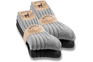 4 Paar Alpaka Socken Herren Damen Wollsocken warme Wintersocken