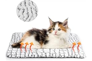 LURNODY Selbstheizende Decke für Hunde & Katzen 60x40cm, Heizdecke für Katzen und Hunde,Waschbare Thermodecke,Haustier Wärmekissen für Innen- und Außenbereich