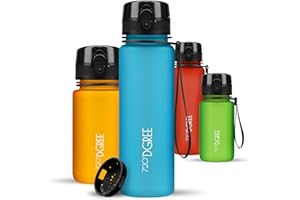 720°DGREE uberBottle Children's Water Bottle, 500 ml, softTouch with Infuser, Leak-Proof, BPA-Free Bottle for School, Sports, Fitness, Tritan Water Bottle, Slim, Lightweight, Shockproof, Reusable