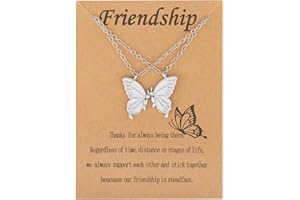 RIXERKOC Collar de la Amistad BFF Collar para 2 Regalos para Niñas Collar Joyería Larga Distancia Cumpleaños Navidad Regalos para Mujeres Niñas Hermanas