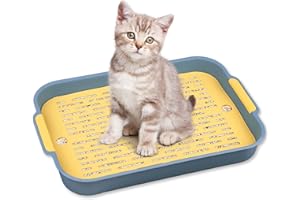 POWMAG Taca toaleta dla królików, toaleta dla królików, duża kuweta dla małych zwierząt, zająców, świnek morskich (granatowo-duża)