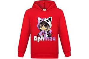 YUANZLN Aphmau Girls Hoodie Sports Sweatshirt Kids Casual Clothing Cute Cartoon Printed Clothes Top