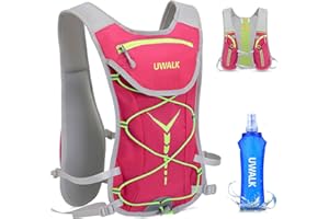 UWALK Sac Dos d'Hydratation Gilet Trail Running: Débardeur de Course Multifonctionnel pour Hommes et Femmes - Gilet Running Adapté à la Course - au Vélo - à la Randonnée Plein Air