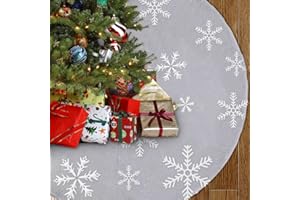 BIQIQI Falda para Arbol de Navidad 90cm Gris Alfombra Arbol de Navidad Cubre pie Arbol de Navidad para Decoración Navideña