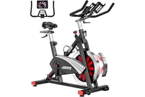 ‎JOROTO JOROTO X2|X2PRO Heimtrainer Fahrrad, Leises Ergometer Hometrainer Fahrrad mit Einstellbarem Magnetischem Widerstand, LCD-Monitor & 12,6" Tablet-Halter, für Kardiotraining zu Hause, Bis 160KG