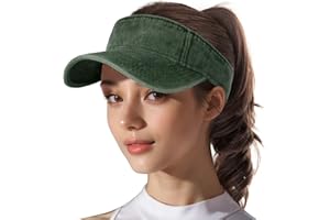 KORDEAR Sun Visor Hat - Sports Sun Visors for Women Cotton Twill Adjustable Golf Beach Running Tennis Sun Protection Cap