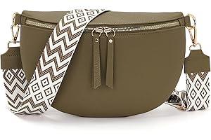 Vezluax 30x20cm marsupio grande borsa a tracolla da donna in pelle vegana borsa a tracolla da donna marsupio da donna con tracolla larga 5 cm