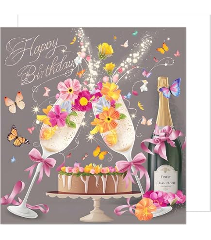Biglietto Di Auguri Di Compleanno Edition Seidel – Fiori, Con Busta, Formato 11,5x17 Cm, Stampa Offset Premium, Design Floreale Per Donna, Mamma O Partner