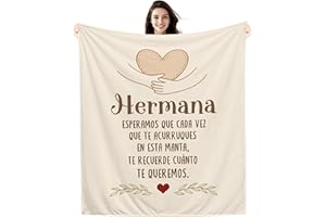Amorea Hermana Esperamos Que Cada Vez Que te acurruques en Esta Manta te recuerde cuánto te Queremos Mantas Regalo para Hermana Mujer Niña Recordatorio Cumpleaños (Hermana-b)