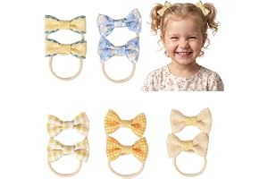 10 st Hårsnoddar för Baby med Rosett, mjuka Elastiska Hårband för Småbarn och Barn, Hästsvanshållare