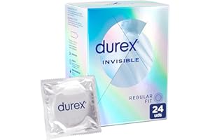 Durex Preservativos Invisible, Ultra Finos Extra Sensitivos, Pack 24 condones