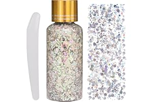 HTRUIYATY Body Glitter Gel FlüSsiger Glitzer Festival Glitzer Chunky Glitter Long Lasting Sparkling DIY Kunsthandwerk-Style2