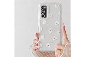 ZTOFERA Płynna silikonowa tylna obudowa do Samsung Galaxy S20 FE 5G, urocza falista klamra stokrotka wzór miękkie etui odporne na wstrząsy osłona zderzaka do Samsung S20 FE - przezroczysta