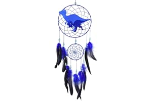 Basumee Kids Dinosaur Dream Catcher Feather Dreamcatchers Wall Hanging Decor for Bedrooms Party Birthday Gift,Red
