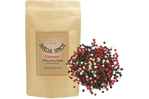 MADA SPICY MADAGASCAR DELICATESSEN - EPICERIE FINE Mélange 3 baies de Madagascar. "Agriculture Durable" sachet refermable. (250gr)