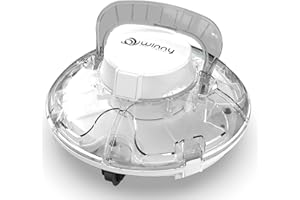 WINNY POOL CLEANER Akku Poolroboter, Doppelte Filterung, Leistungsstarker Poolsauger, Automatisches Parken, Geeignet für Pools bis 60 m²（Grauweiß