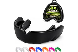 Mouthguard for Adults & Kids 11+, Gum Shield with Case, Boil and Bite Mouth Guard for Boxing, Rugby, MMA, Muay Thai, Karate, 