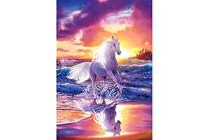 XIANGJUNLY Kit completo di pittura diamante 5D fai da te, pittura diamante 5D fai da te, strass cristallo diamante punto croce pittura ricamo artistico per decorazioni per adulti e bambini