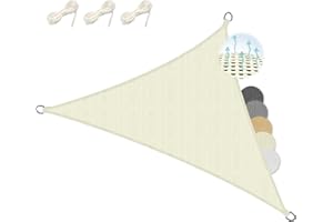 Sol Royal - Vela de sombreado Triangular (6 x 6 x 6 m, HDPE SolVision HS9, Tela de Sombra Transpirable y UV, protección Solar, balcón, Piscina, jardín, terraza, Patio 600 x 600 x 600 cm), Color Beige