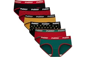 INNERSY Bragas Mujer Algodón Comodas Braguitas Cinturón Deportivo Ropa Interior Cintura Media Pack de 6