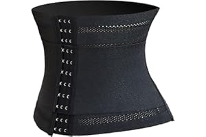 Ninnyi Waist Trainer Women Body Shaper, Adjustable Postpartum Belly Wrap, Corset Shapewear Fit for Women Men 50-60kg Black