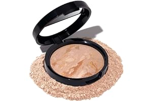 LAURA GELLER BEAUTY LAURA GELLER NEW YORK Award-Winning Baked Balance-n-Brighten Color Correcting Powder Foundation - Fair - Buildable Light to Medium Coverage - Demi-Matte Natural Finish