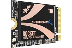 SABRENT NVMe SSD 2230 M.2 Gen4 1To SSD Interne, PCIe 4.0 X4 Disque SSD Internes Compatible avec Steam Deck, Rog Ally, Surface Pro, PC, NUC et Ordinateurs Portables (SB-2130-1TB)
