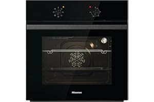 Hisense BI62020ABGUK - Built-in 60L Electric Single Oven - Black - 530x595x595 mm (DxWxH) - A Rated, Extra Large
