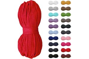 Slantastoffe 5 m Cotton Cord 5 mm, Drawstring, Gym Bag, 20 Colours