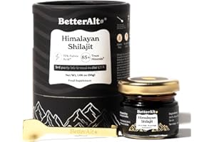 Better Alt Pure Himalayan Shilajit Resin High Potency Gold Grade for Men & Women| 75 Servings for Energy Boost & Immune Support, 75%+ Fulvic Acid, with Lab Test Report,400mg