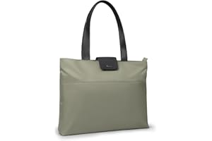 SIMTOP Borsa Shopper da Donna Grande con Chiusura Lampo da 16,2 Pollici, in Poliestere, Borsa a Mano, Sport, Spiaggia,lavoro, Viaggi