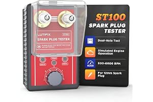 MR CARTOOL Biltändstift Tester Ljusanalysator med 12 mm Två Testhål för Automotive Motorljus med Skyddslock 0-6000 RPM Diagno